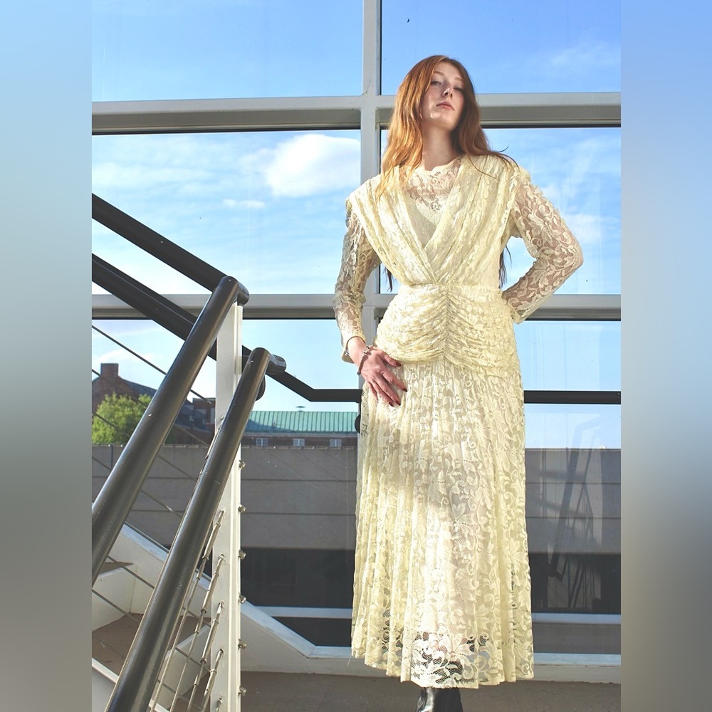 1980s Lace Dress